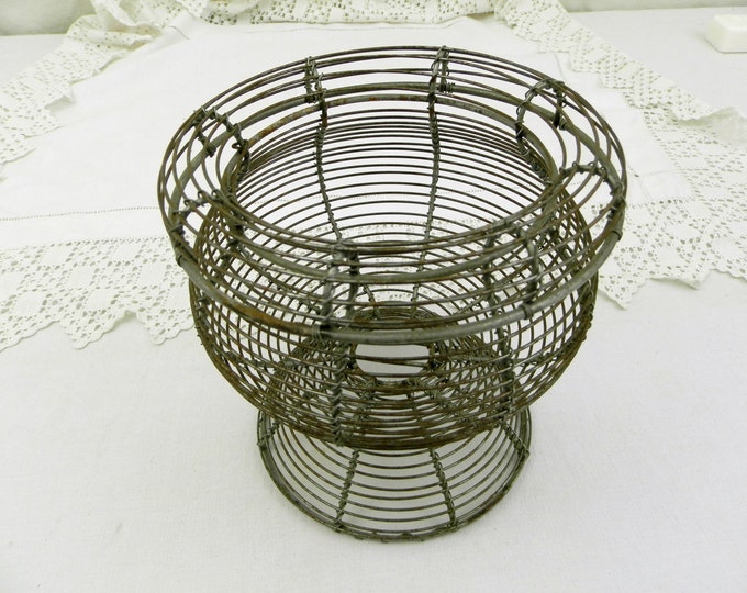 Antique French Country Kitchen Metal Wireware Basket, French Country Decor, Shabby Chic, Wire Kitchenalia, Rustic French Wire, Retro Home Antique French Country Kitchen Metal Wireware Basket, French Country Decor, Shabby Chic, Wire Kitchenalia, Rustic French Wire, Retro Home