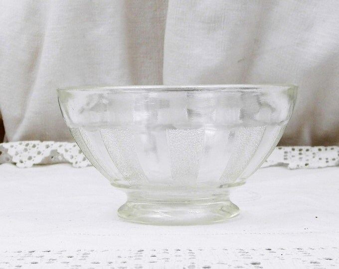 Vintage French Clear Glass Cafe au Lait Bowl, French Decor, Shabby Chic Decor, French Country Cottage, Coffee Bowl, Tableware, Retro Home Vintage French Clear Glass Cafe au Lait Bowl, French Decor, Shabby Chic Decor, French Country Cottage, Coffee Bowl, Tableware, Retro Home