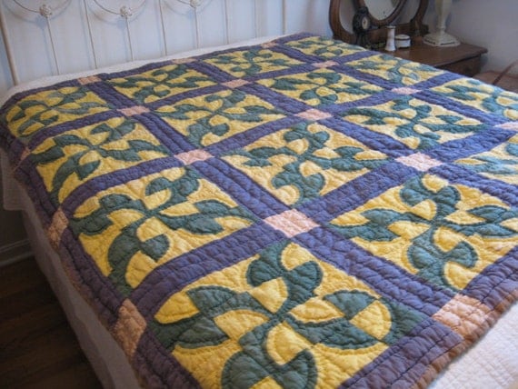 Feedsack Quilt, 1930's Fool's Puzzle