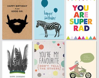 Gift Cards - 6 Pack Mix Birthday