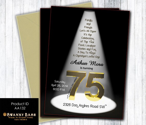 75Th Burthday Party Invitations 8