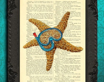 Snorkeling art | Etsy