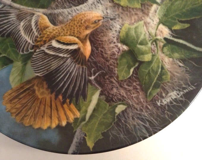 Baltimore Orioles Birds, Kevin Daniel - Knowles Collectible Plate, Mid Century, Gift For Christmas, Gift for Bird Lover