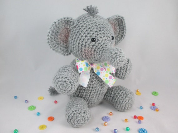 crochet stuffed elephant