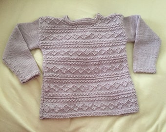 4T Maroon with Gray Cotton Striped Sweater