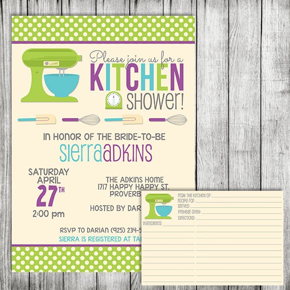 Kitchen Bridal Shower Invitation Printable File 5 X 7 And   Il 570xN.1108062675 3rni 