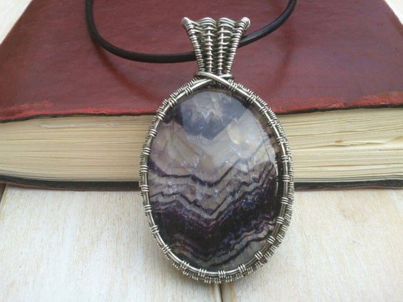 Derbyshire Blue John Pendant Gemstone Jewellery by