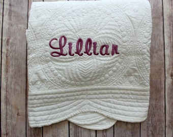 Monogrammed Baby Quilt, Personalized Baby Blanket, Personalized Baby Quilt, Monogrammed Baby Blanket, New Baby, Baby Girl Quilt, Blanket