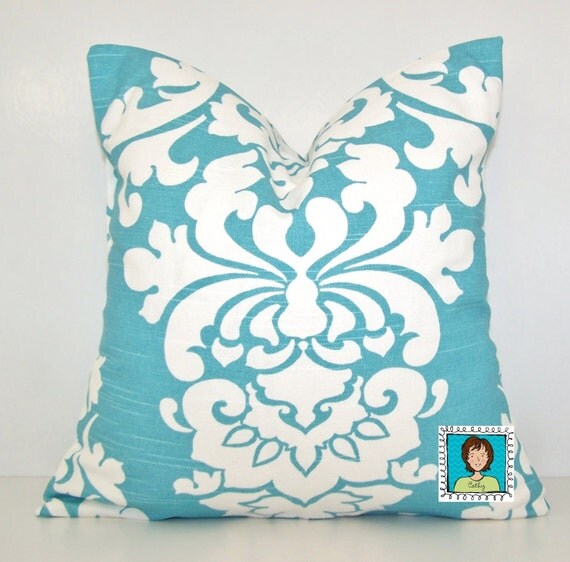 Coastal Blue Pillow Cover Euro.Sham Lumbar18 x 18 20 x 20