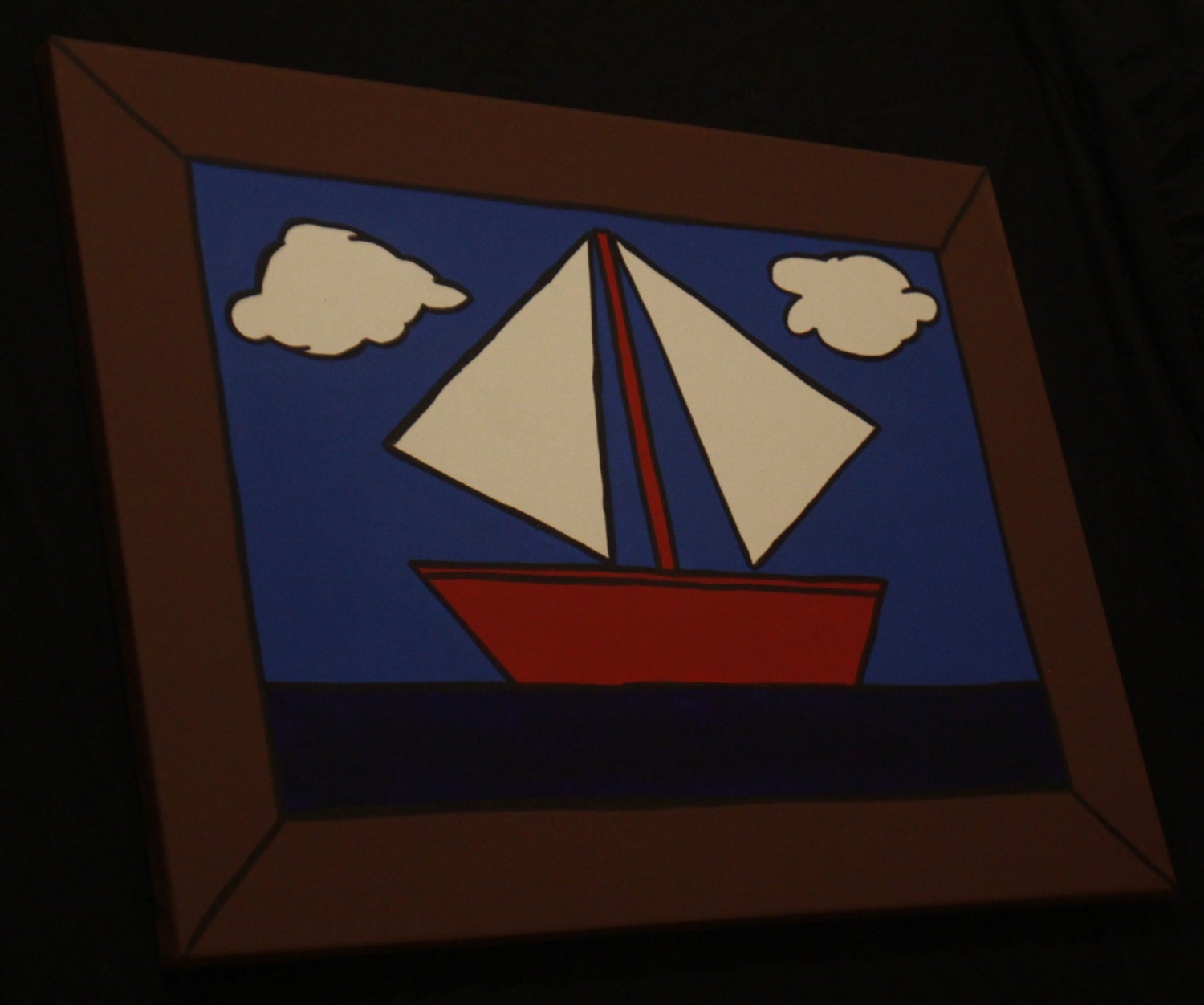 The Simpsons Boat Painting 18x 24 Acrylic Painting