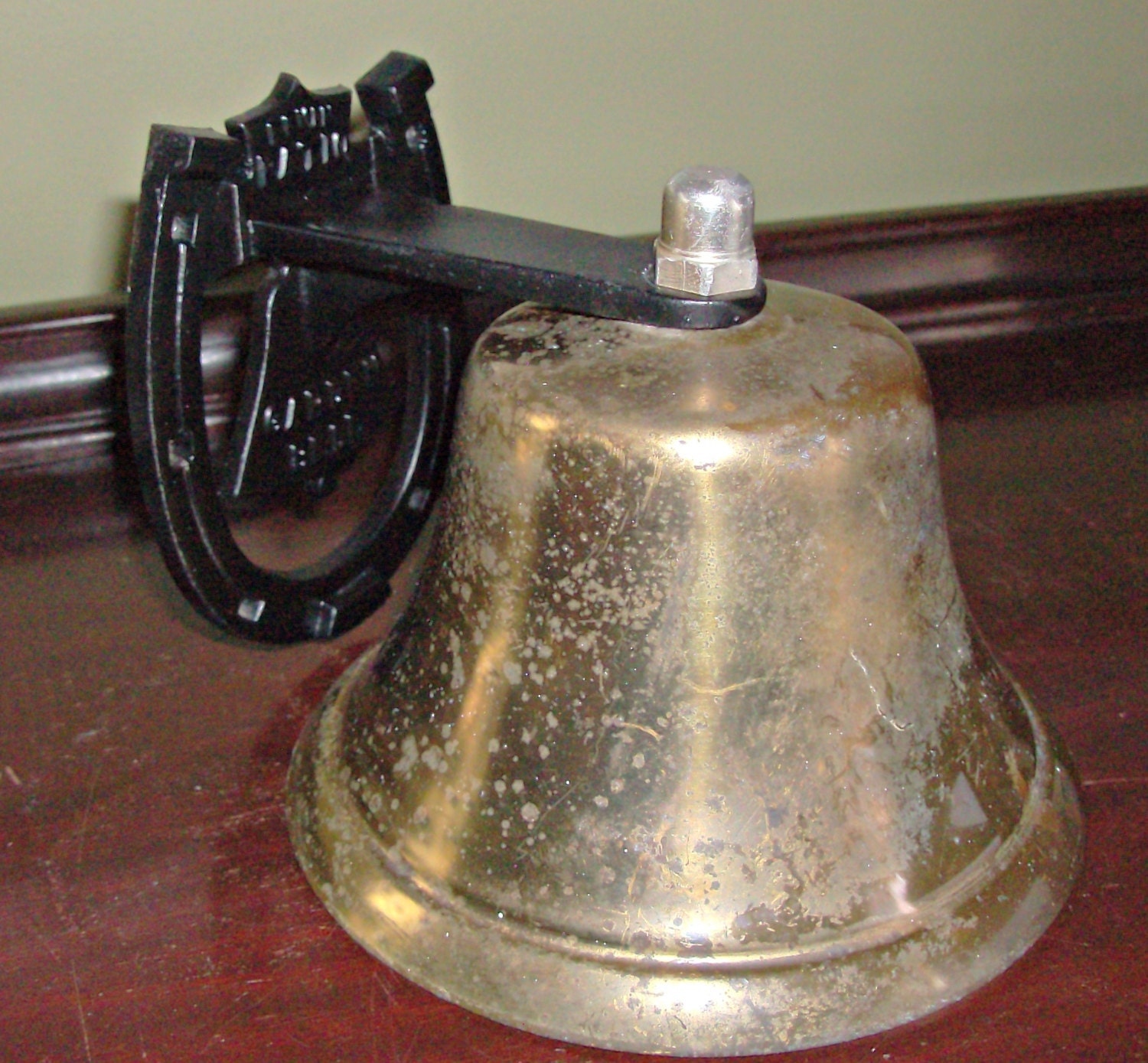 Vintage Cast Brass DEVIN PATIO Garden Bell