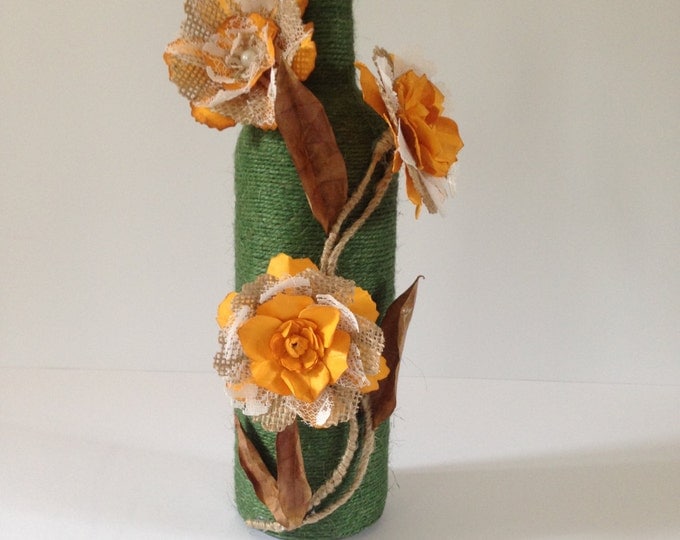 Decorative flower bottle, Home decor, Wedding decoration, Flower - candle holder