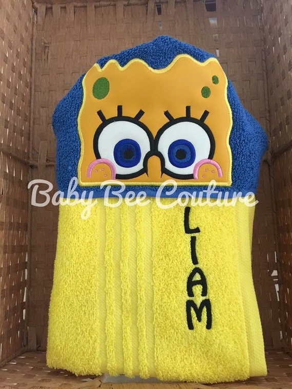 Spongebob Squarepants Hooded Bath Towel full sized standard