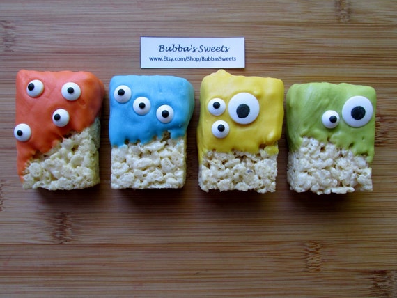 MONSTER Rice Krispys (12) - MONSTER Birthday/Monster Bash/Monster Party ...
