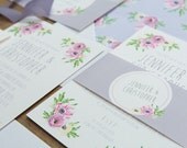 SAMPLE PACK Pretty Pastels Floral Wedding Invitations