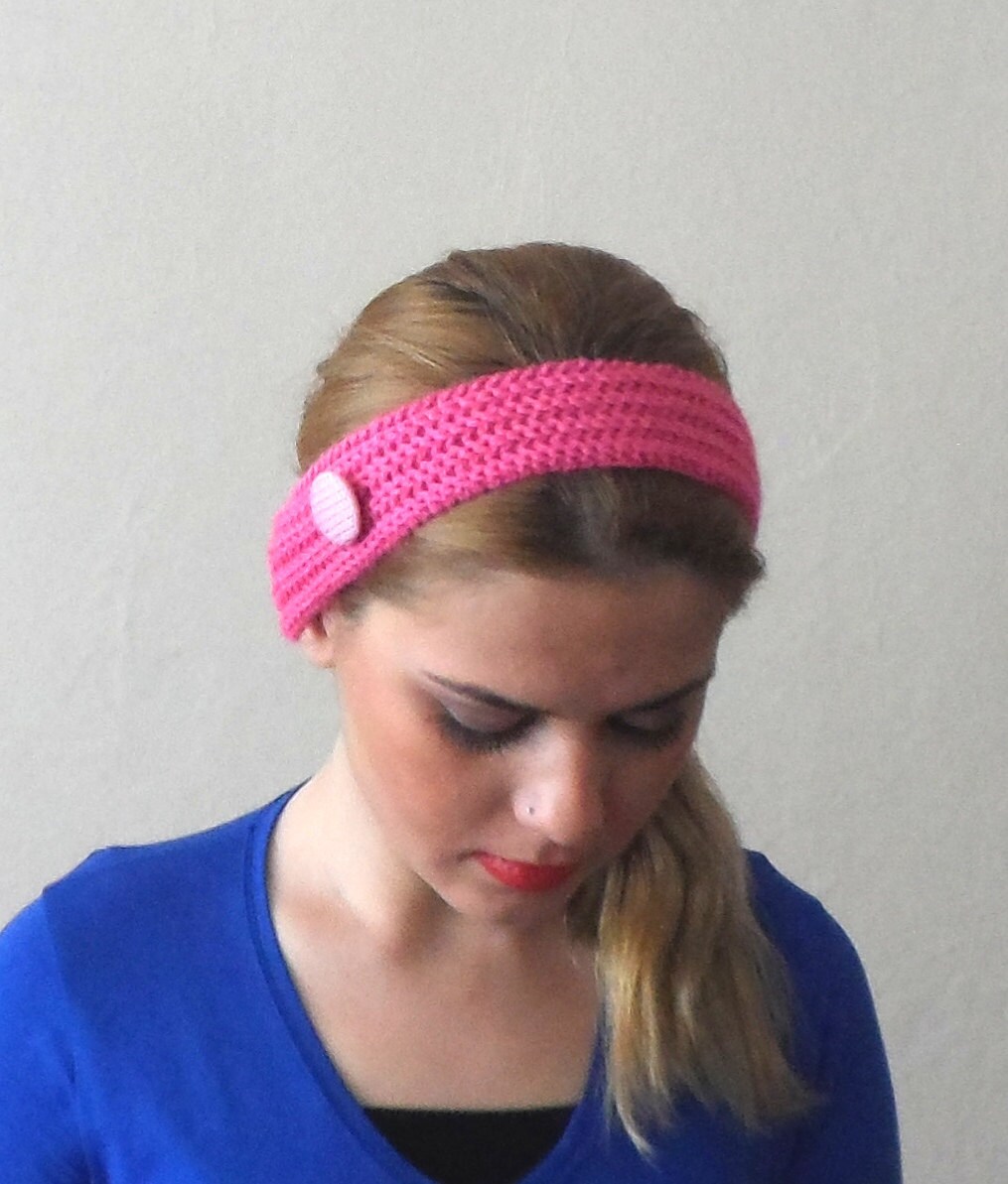knotted headband with buttons