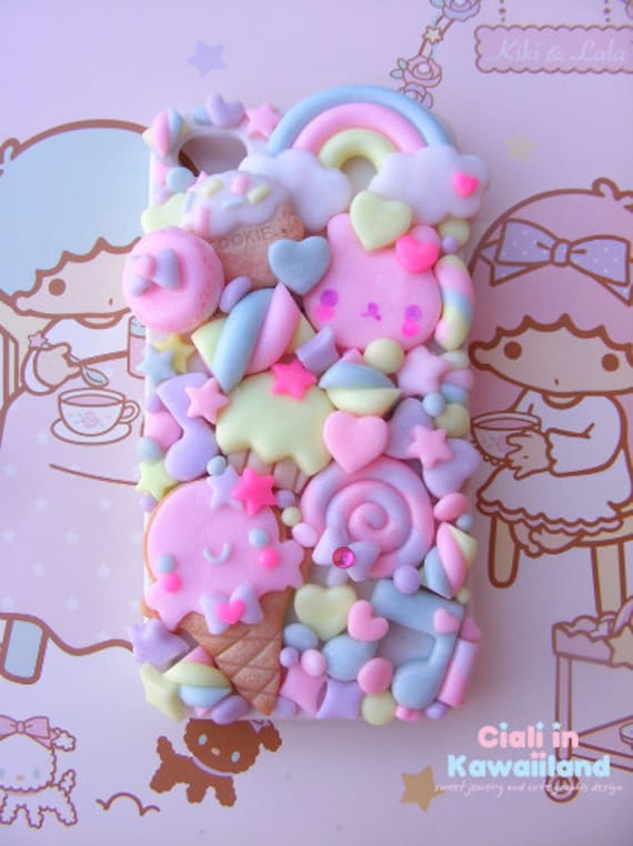 Super cute kawaii back case with lovely cookie ice cream for Iphone 6 plus and Galaxy Note