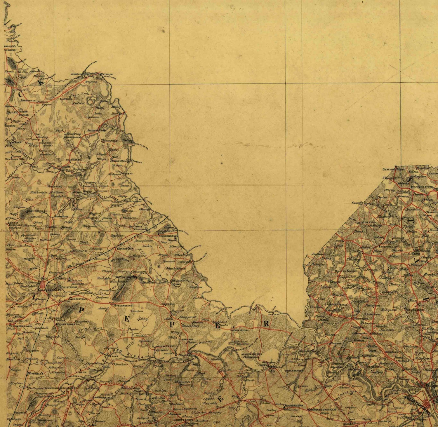 King County Virginia 1864 Old Wall Map With