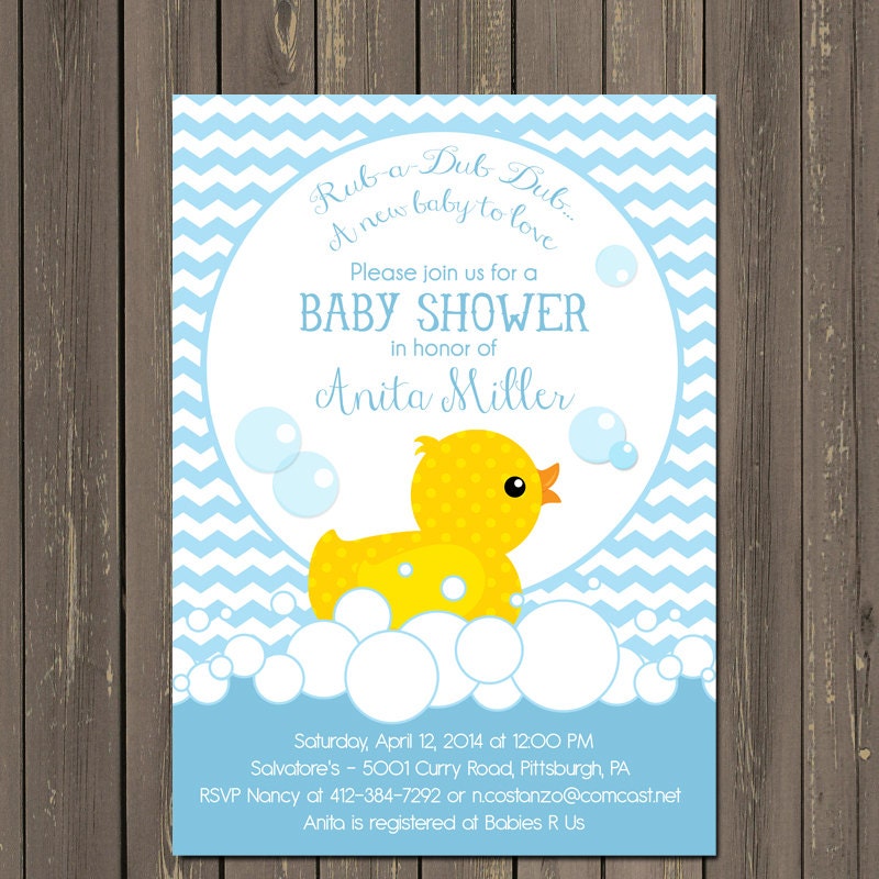 Duck Baby Shower Invitations 3