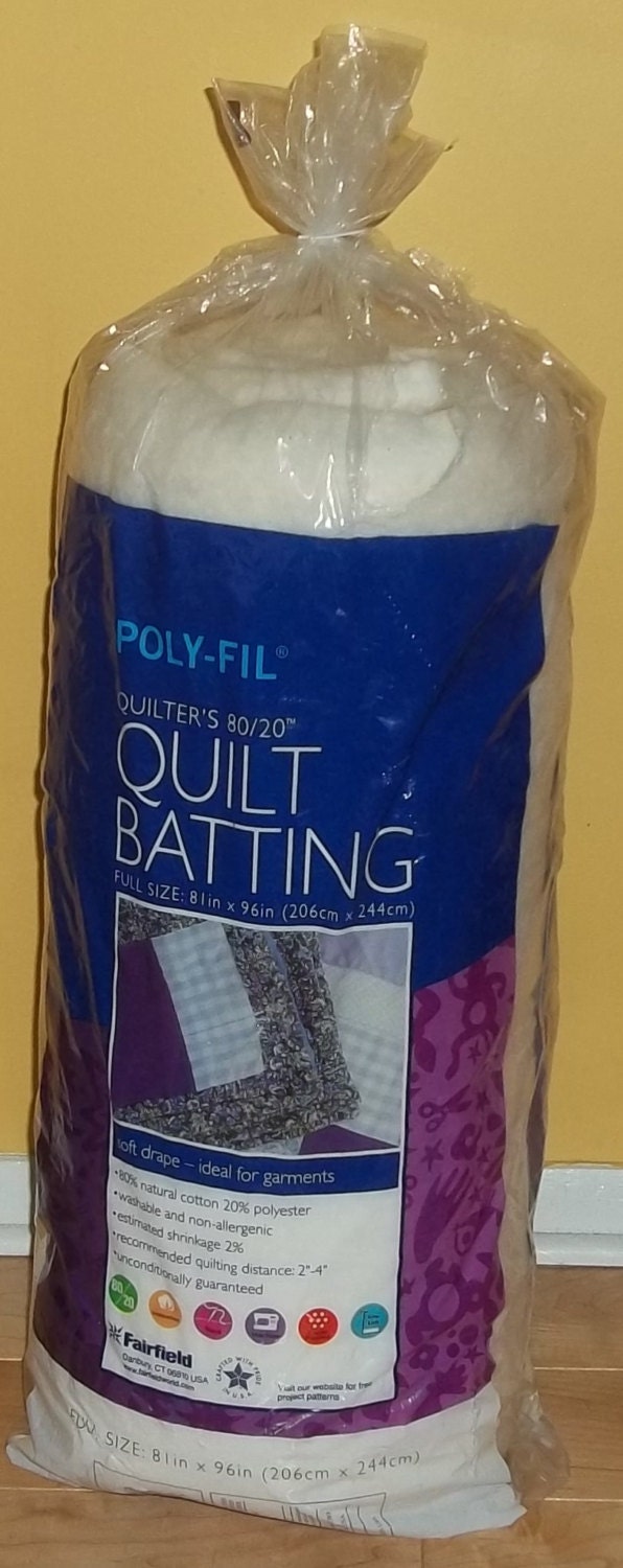 Fairfield Quilters 80/20 Quilt Batting Full Size 81 x 96