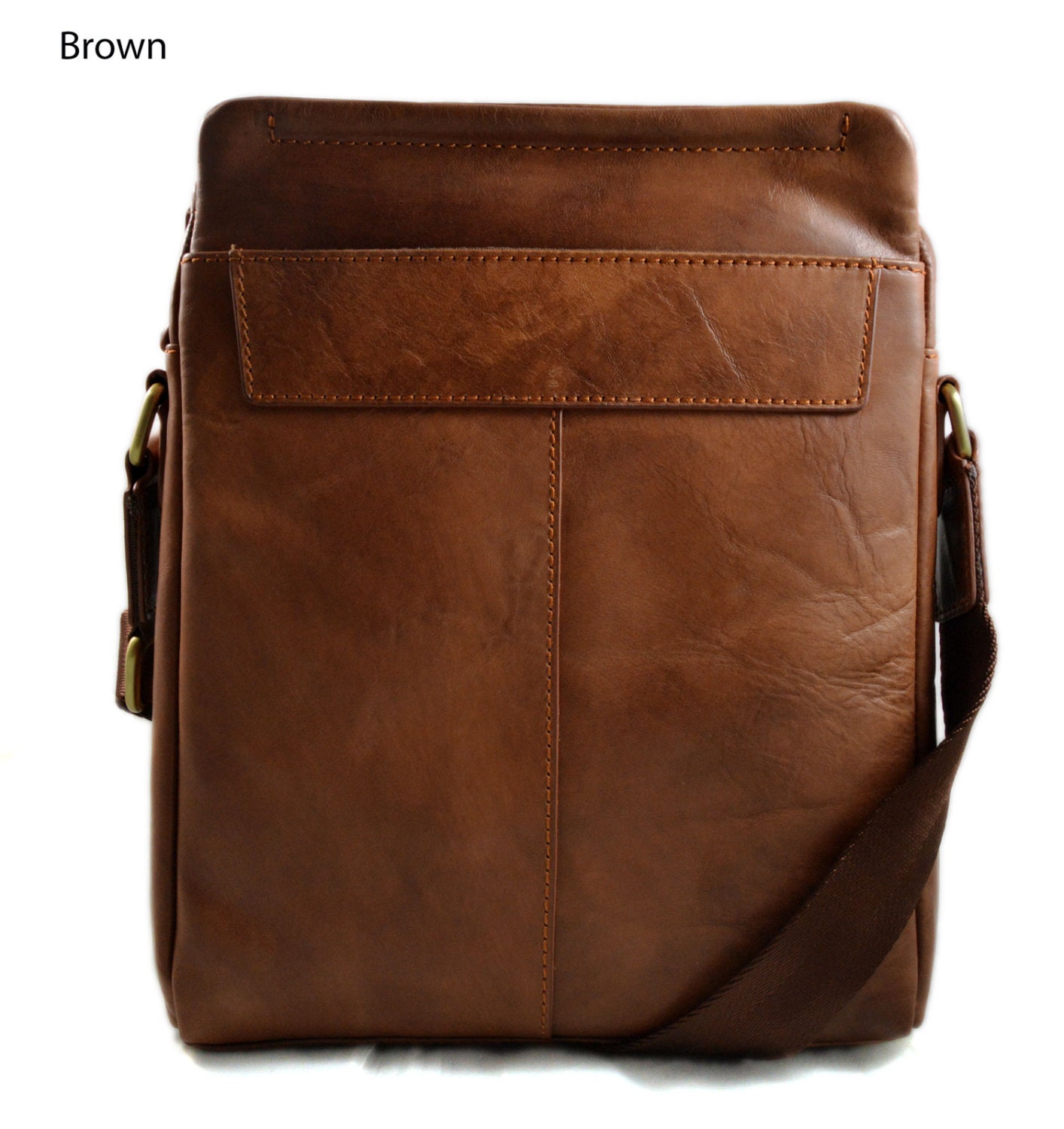 Tablet leather shoulder bag satchel mens tablet ipad leather