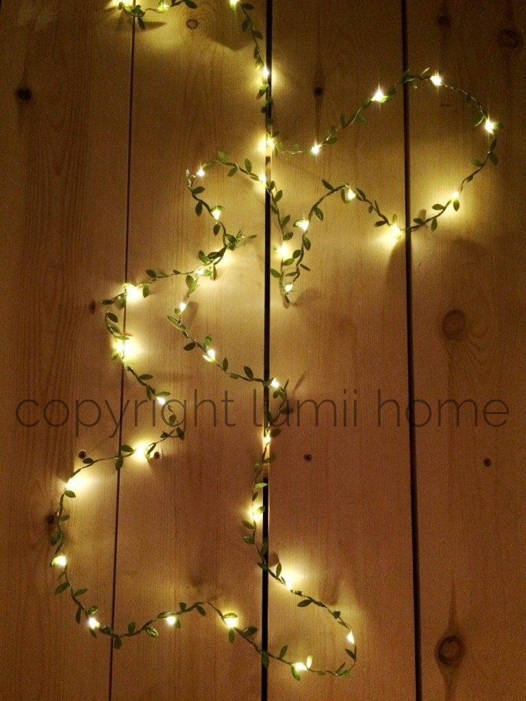 Long length 4m leaf garland LED fairy string lights perfect