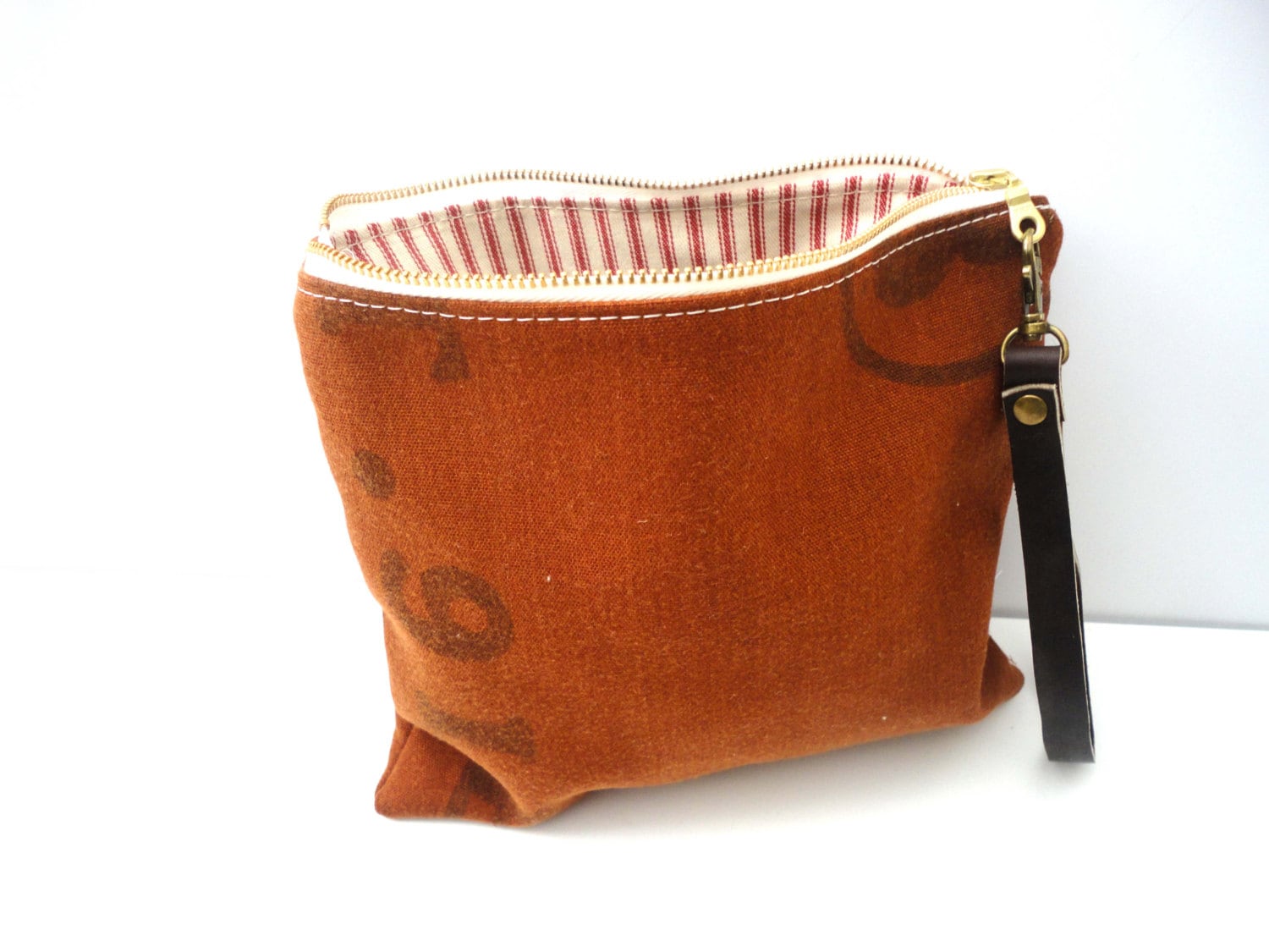 Repurposed ANTIQUE Post Office Postal Bag Large Pouch Clutch