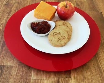 Red Acrylic Lazy Susan - Turntable Plate