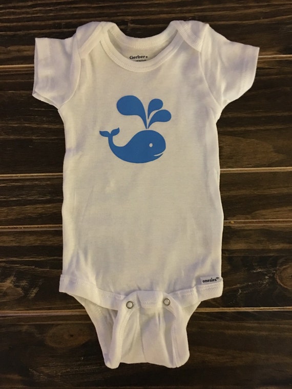 Baby whale Onesie unisex personalized gift baby shower sign