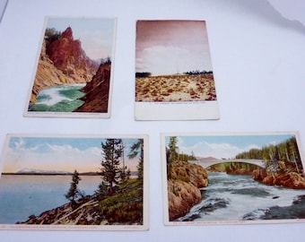 Vintage 1900s Haynes Detroit Postcard Bridge Hot Springs Yellowstone Park Lake 22461