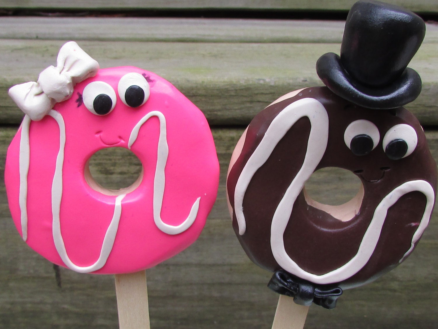 Doughnut Wedding Cake Topper Doughnut Bride &amp; Groom Cake