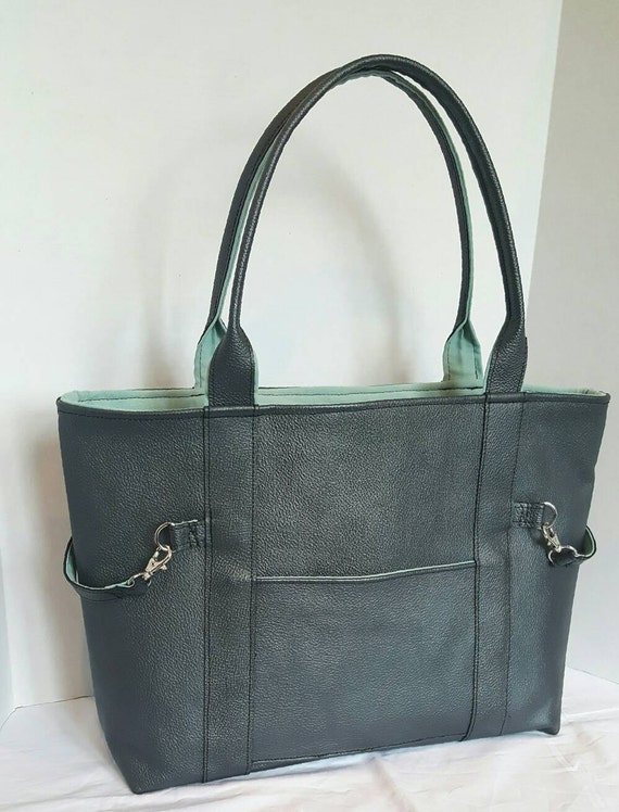 leather large diaper bag 