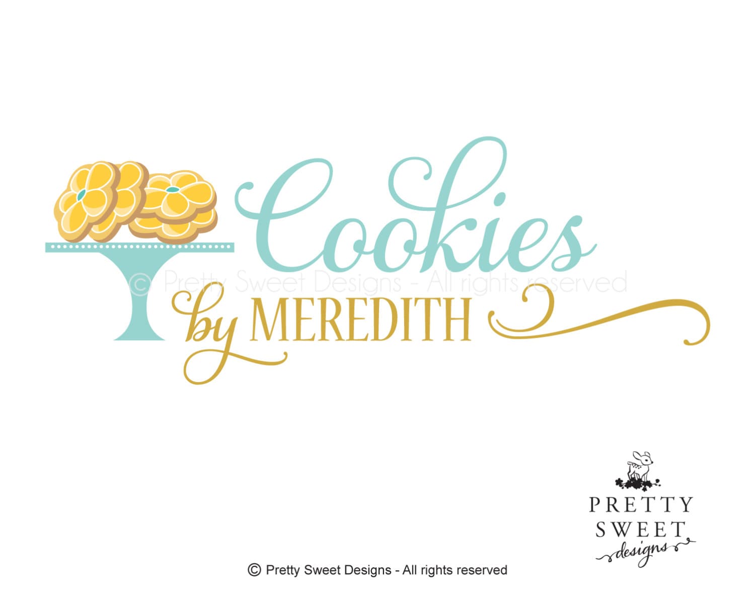 Cookies Logo Etsy Shop Logos Bakery Logo by MyPrettySweetDesigns