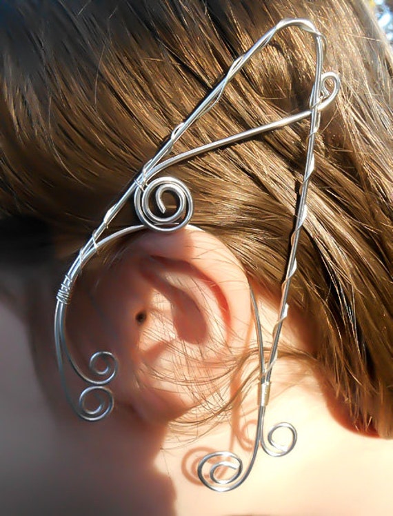 Fairy ears Silver elven ears elf ears ear cuff by KingsfieldInn