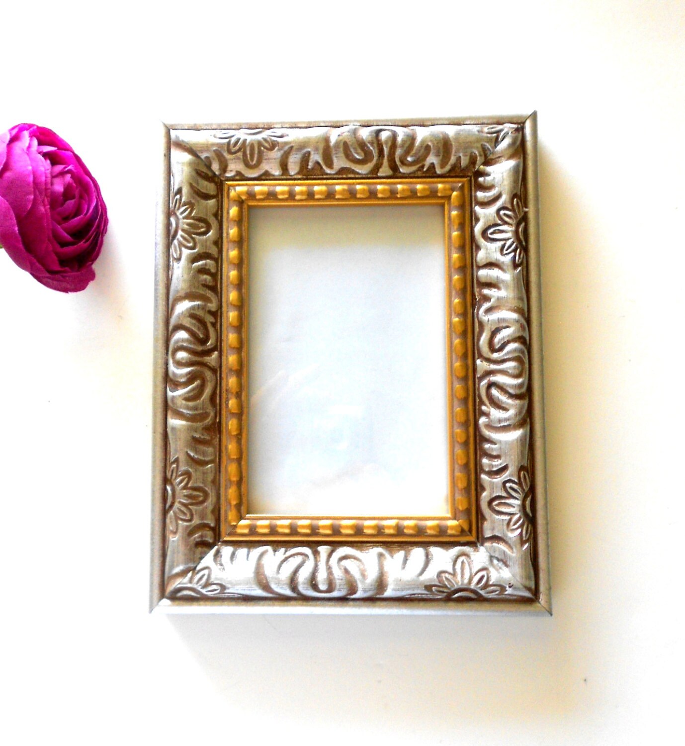 4 x 6 Photo Ornate Silver Frame Wall Hanging Silver Frame