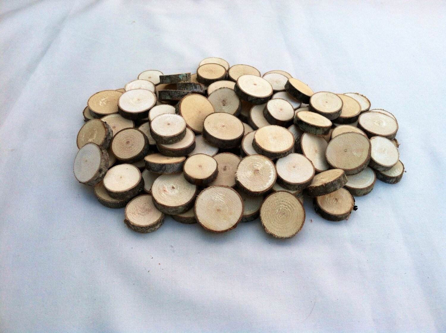 100 Maple wood slices .75 1.25