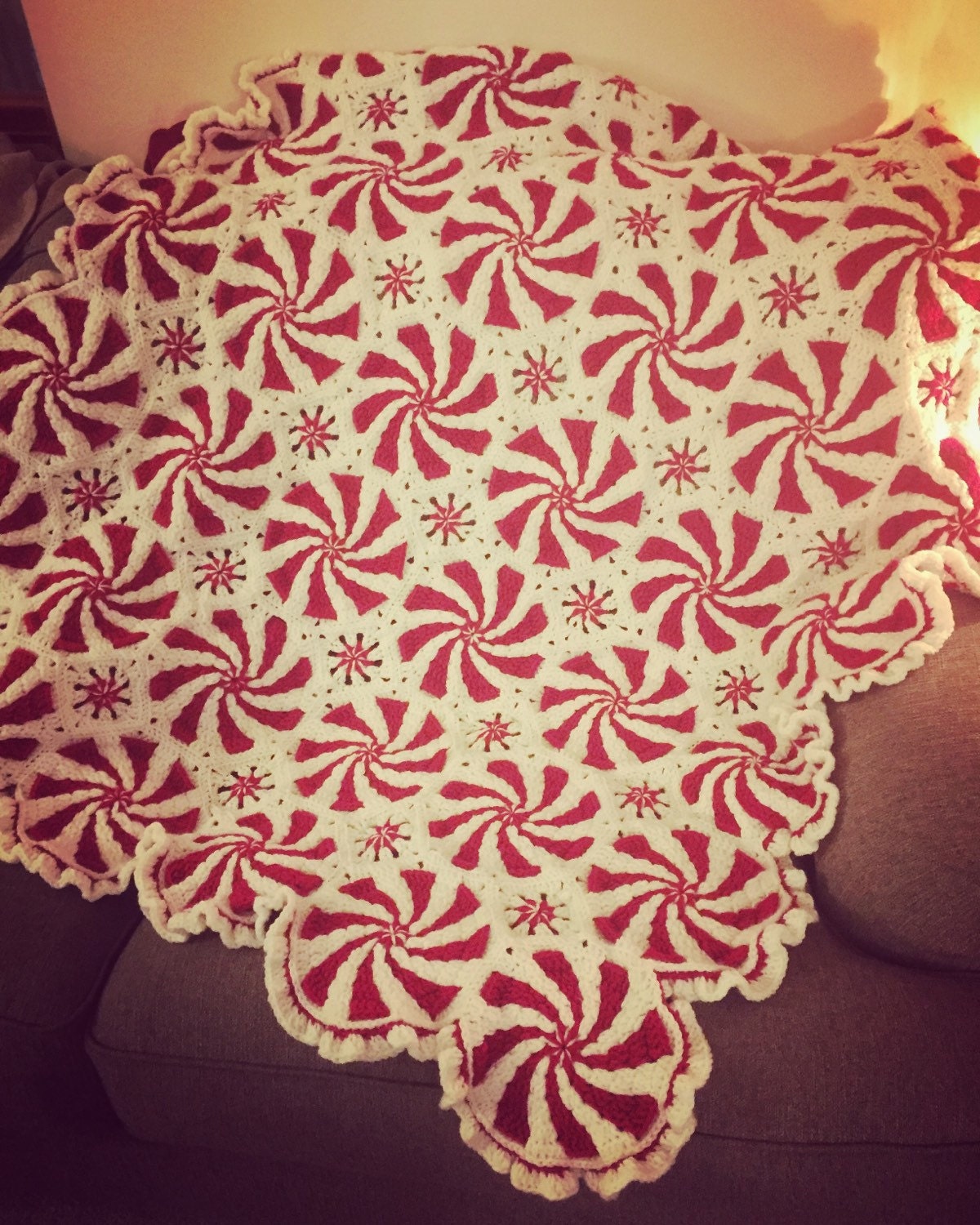 Crochet Peppermint Afghan 47x57