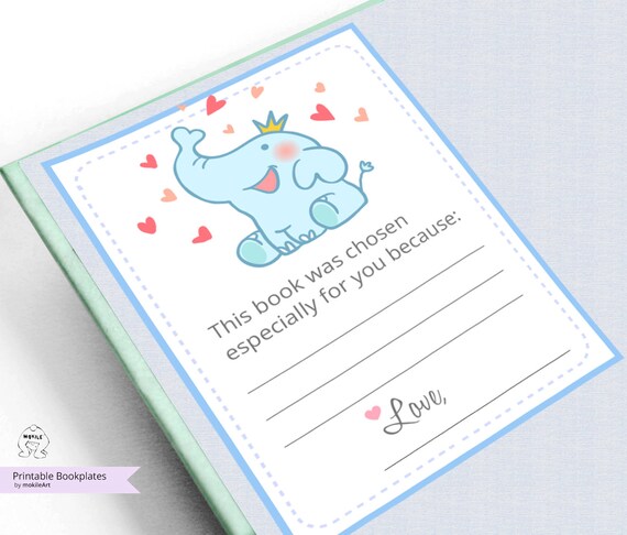 Printable BookplatesBook PlatesBaby Shower BookplateINSTANT