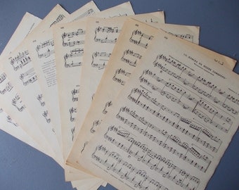 Vintage music sheets | Etsy