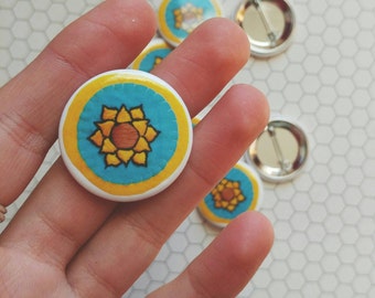 Sunflower Pin-Back Button (1.25")