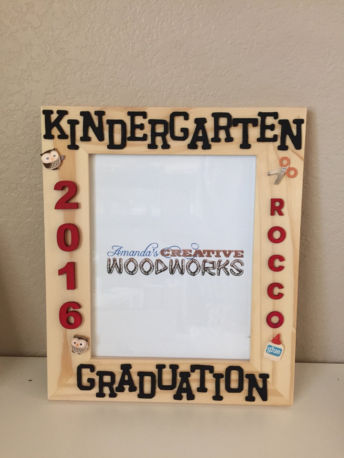 Kindergarten Picture Frame 8x10 Kindergarten by AmandasWoodWorks