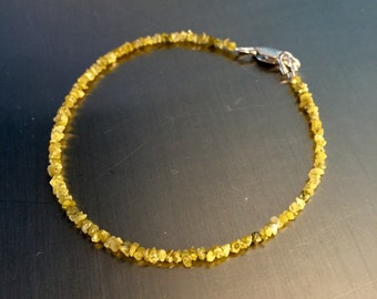 Yellow Rough Diamond Bracelet