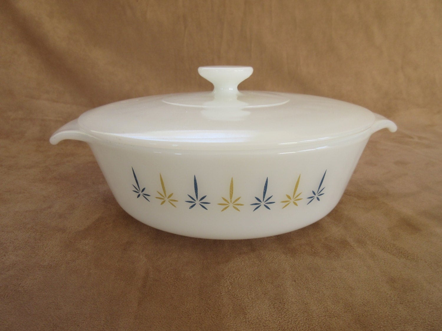 Vintage Fire King Casserole Dish with Lid by TheCherishedElement
