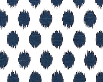 Ikat Dots Black & White Designer Home Decor Fabric by the Yard ...  Ikat Dots Navy Blue Designer Home Decor Fabric, Cotton Drapery / Upholstery  Fabric, Contemporary Navy Blue Dot Fabric, Navy Fabric - by yard