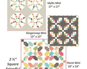 Sweetness by Coriander Quilts, a trio of mini quilts