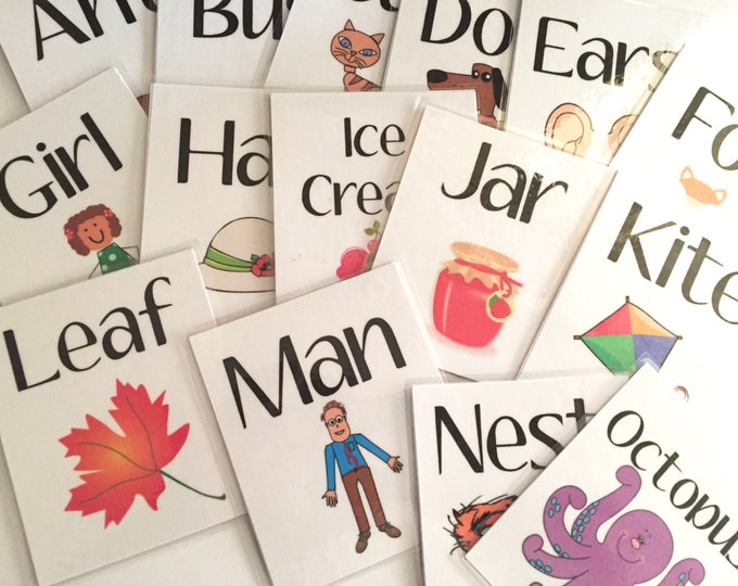 Alphabet Flashcards. Pre School Educational Learning Supply. ABC's learning Tool. Laminated Flash Cards