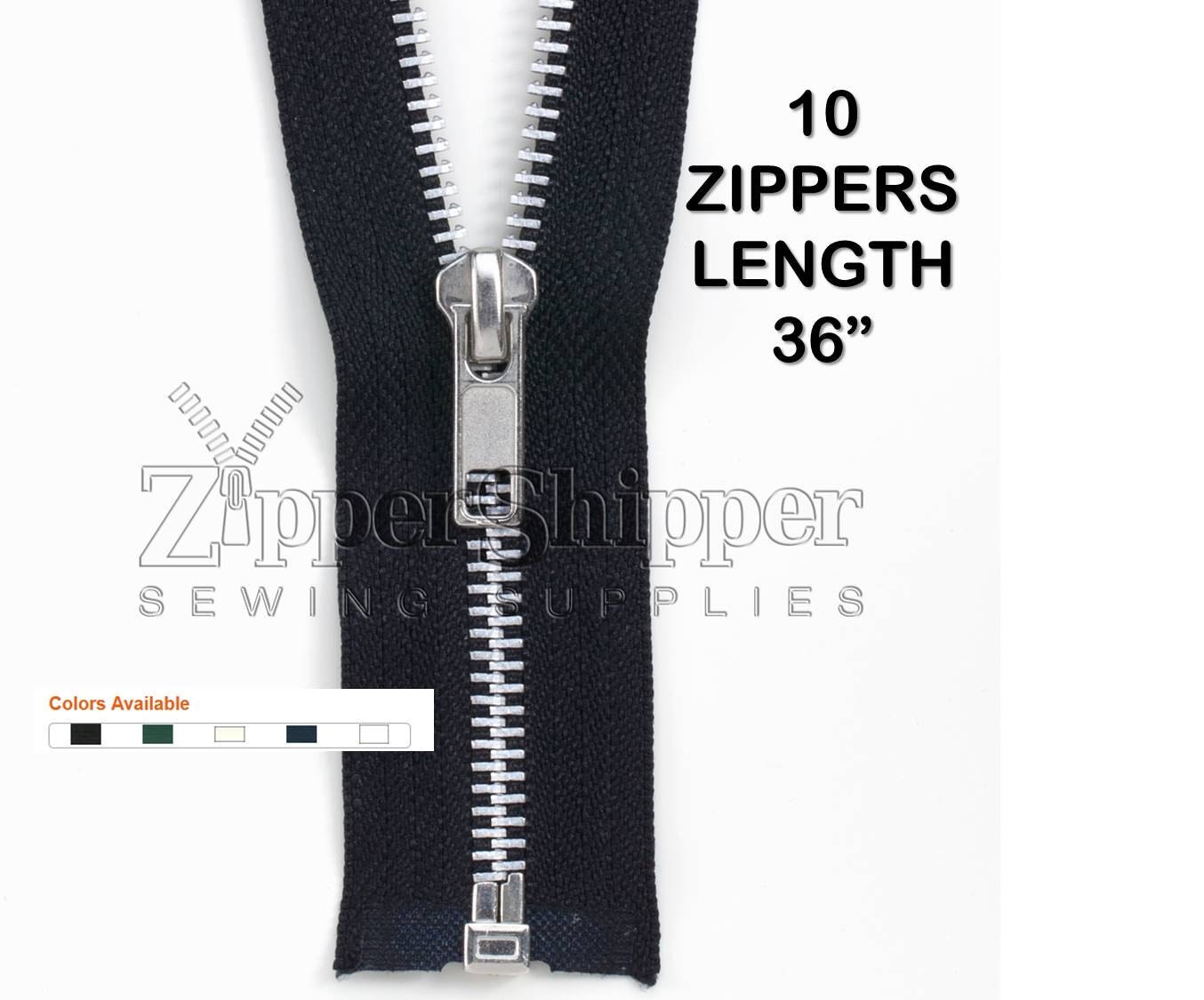 Separating Zippers Aluminum Metal Zippers Bulk by ZipperShipper