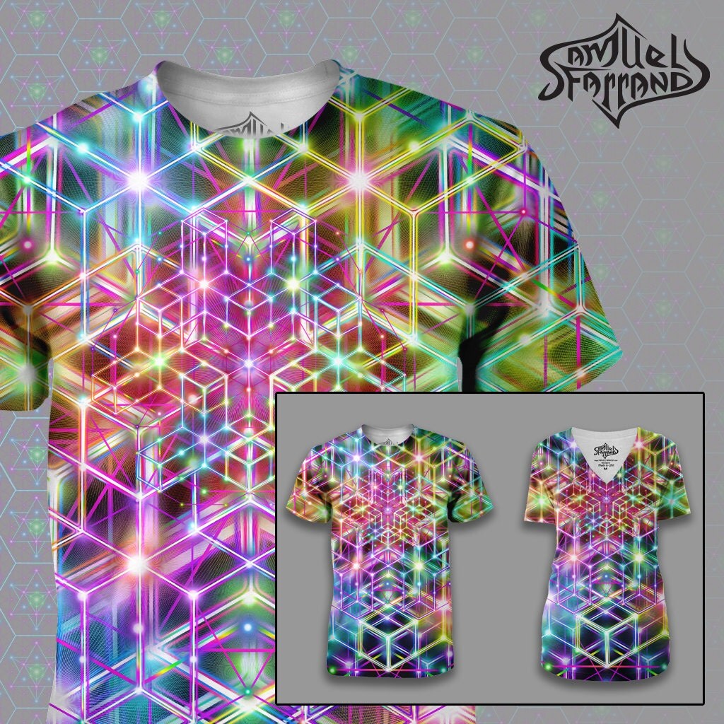 psychedelic uv t shirt