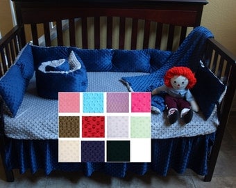 Minky Crib Sheet Soft Minky Dot Crib Sheet