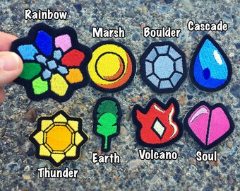 Pokemon Badge Patches Full Set Embroidered Iron-on Patches